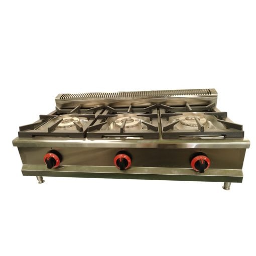 Cocina a gas de 3 fuegos