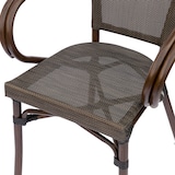 thumbnail of METRO PROFESSIONAL Fauteuil de terrasse BELVIERA, inox/dossier textile, empilable, noir/blanc