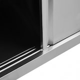 thumbnail of Table de travail avec portes coulissantes 120x50x(95-97)cm Inox