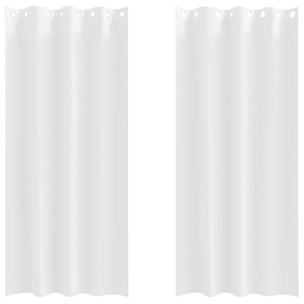 vidaXL Verduisterende gordijnen Puur Wit Polyester