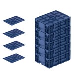 thumbnail of PROREGAL 5x VDA KLT Kleinladungsträger mit Verbundboden & Auflagedeckel | HxBxT 14,7x30x40cm | 10 Liter | KLT