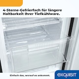 thumbnail of Exquisit Gefrierschrank GS81-051C schwarz | Nutzinhalt: 85 L | 4-Sterne-Gefrieren | Standgerät