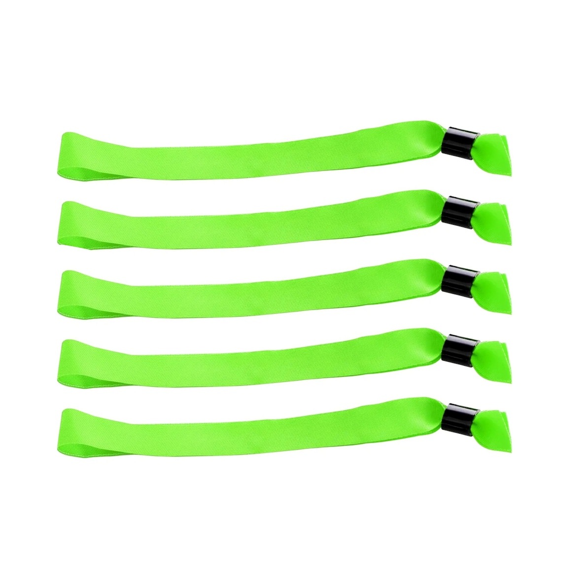 CombiCraft Blanco Textiel Polsbandjes Groen - 100 stuks