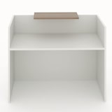 thumbnail of Oficit. Mostrador de recepción y oficina, blanco con sobremostrador olmo. Fácil de montar. Fabricado en España. Medidas: 140x50x105(an x fon x alt)