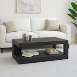 thumbnail of Mesa de centro HWC-A32, mesa de sala de estar, estrutura 3D, 40x110x60cm com certificação MVG ~ aspeto de carvalho preto