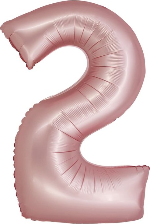 XL Folienballon roségold rosa matt Zahl 2