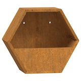 thumbnail of vidaXL Plantenbakken wandmontage 2 st 30x10x25 cm cortenstaal roestig