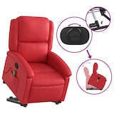 thumbnail of vidaXL Massagesessel mit Aufstehhilfe Rot Kunstleder