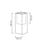 thumbnail of Scheurich C-Cube High 48, Hochgefäß / Blumentopf / Pflanzkübel, hergestellt mit recyceltem Kunststoff, 10 Jahre Garantie