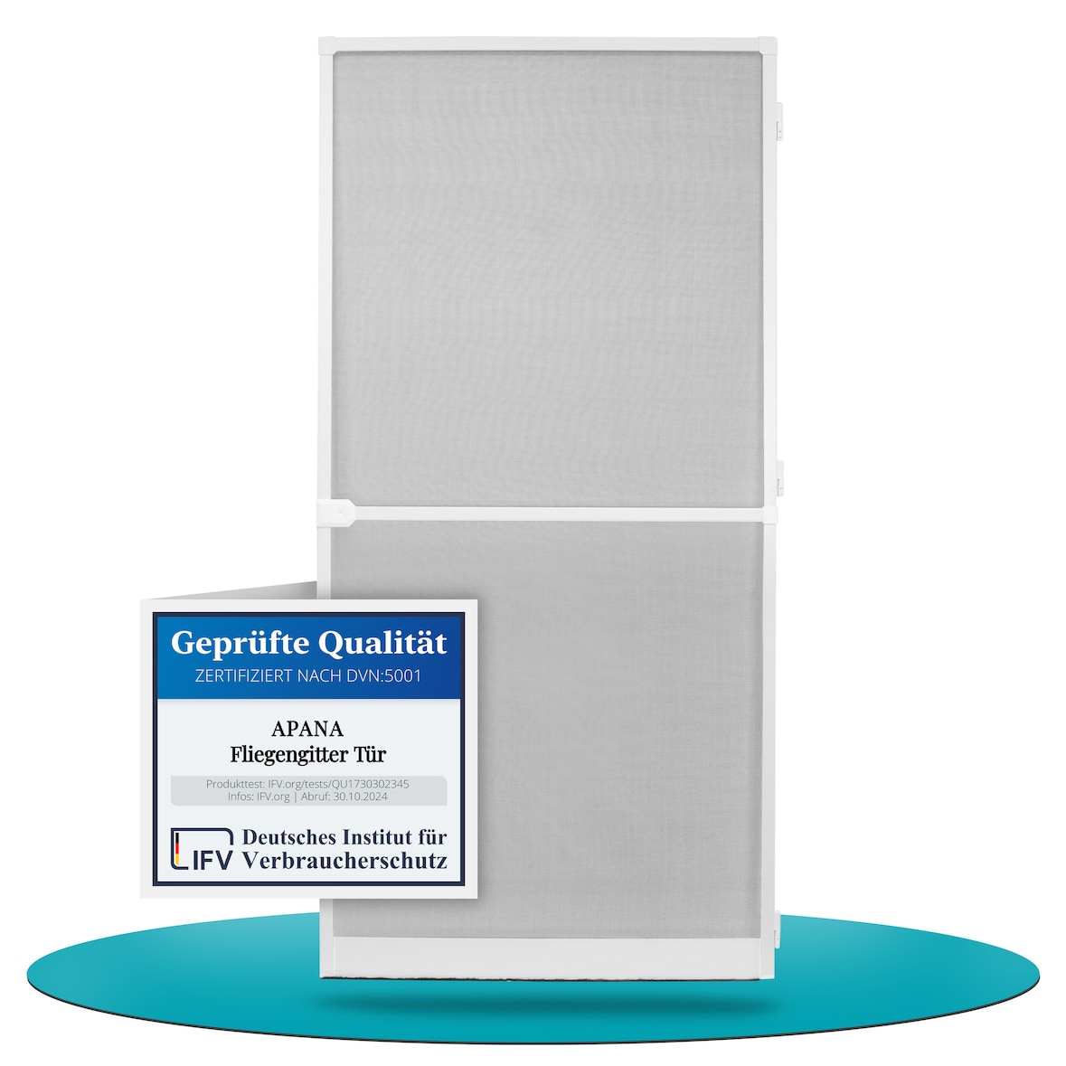 Fliegengitter Insektenschutz Tür Alurahmen auf Maß Mückengitter Balkontür,Farbe:weiß (RAL9010),Größe (Breite x Höhe):100 x 210 cm