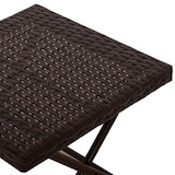 thumbnail of Mesa Plegable para Jardín Terraza Patio Ratán y Acero con Patas Cruzadas Marrón