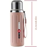 thumbnail of Termo de agua caliente o fria, cafe, infucion de té, Botella 600ml en acero inoxidable SUS 316 (Rosa)