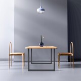 thumbnail of ECD Germany Tischbeine 2er Set 90x72 cm Anthrazit | Vierkantprofil Stahl, pulverbeschichtet, Industrial Tischkufen Esstisch DIY