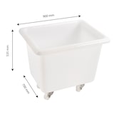 thumbnail of GILAC Bac grand volume - 4 roues pivotantes (2 freins) - 220 L - Blanc G147221