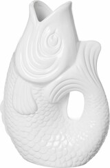 thumbnail of Vase Monsieur Carafon S, Dekovase in Fisch-Form, Steingut, Weiß, 24.3 cm, 75881