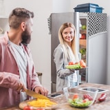 thumbnail of Relaxdays Waschmaschinenauflage mit Taschen, Polyester, Abdeckung Waschmaschine, Trockner, Kühlschrank, schwarz/creme