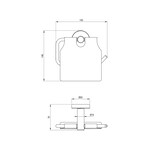 thumbnail of Toilettenpapierhalter Schwarz mit verdeckter Befestigung