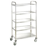 thumbnail of Chariot de service EASYLINE, acier inoxydable / 5 étagères, 860 x 540 mm