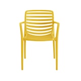 thumbnail of METRO PROFESSIONAL Cadeira de exterior empilhável Elaria, com braços, plástico, mostarda