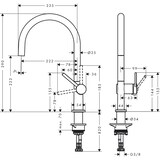 thumbnail of Hansgrohe Talis M54 Armatur Einhebel-Küchenmischer 220, 1jet Edelstahl