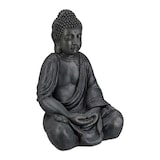 thumbnail of Relaxdays XL Buddha Figur sitzend, 50 cm hoch, Feng Shui, Outdoor, Garten Dekofigur, große Zen Buddha Statue, dunkelgrau