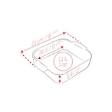 thumbnail of PEUGEOT Keramik Auflaufform APPOLIA 21cm Quadratisch Ecru Spülmaschinenfest