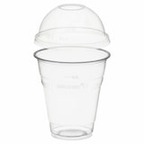 thumbnail of 250x BIO Trinkbecher 300ml + Domdeckel mit Rundloch aus Biokunststoff (PLA)