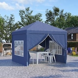 thumbnail of Outsunny Tenda de Jardim com Paredes Laterais Amovíveis Janelas Porta com Zíper e Bolsa de Transporte 295x295x195-258 cm Azul
