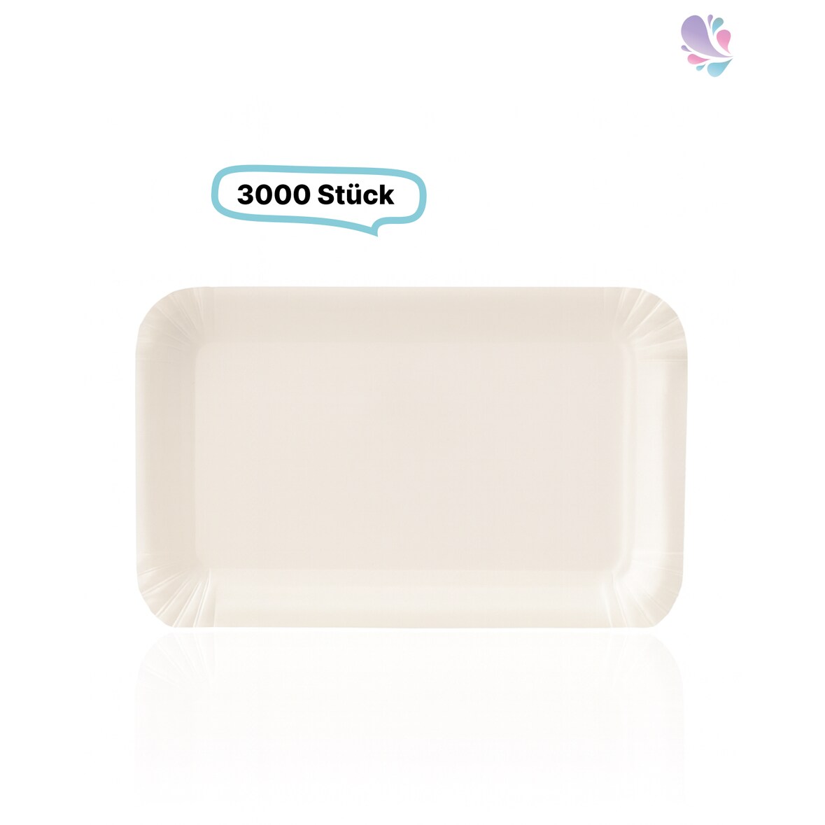 Pappschalen klein, weiß 3.000 Stk, to go, take away, biologisch abbaubar, nachhaltig, 100% Frischfaser