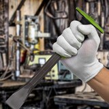 thumbnail of Relaxdays Flachmeißel mit Handschutz, präziser Putzmeißel, 35mm Fliesen Meißel, Stahl & Gummi, 29 cm lang, grün/schwarz