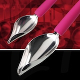 thumbnail of Fmprofessional Cucchiaio per decorare, set da 2 pezzi, acciaio inox e silicone, lavabile in lavastoviglie, 22 cm e 19 cm