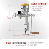 thumbnail of Victoria Getreidemühle Manuelle Gusseiserne Handmühle Mahlen von Kaffee Mais Einstellbare, VIC-30018, Chrom