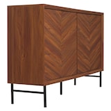 thumbnail of Aparador HWC-M50, armario cómoda aparador alto, madera maciza mango 94x151x40cm ~ marrón