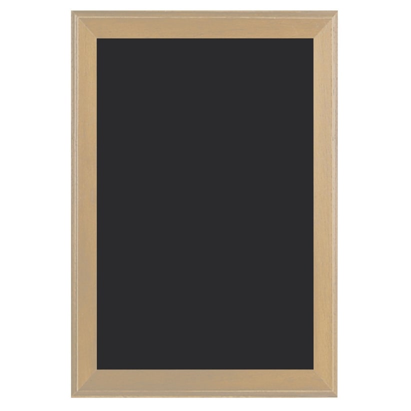 BEQUET tableau ardoisé avec 2 attaches crocodile 'ECRITOU' Cadre en bois naturel vernis 65x95cm x1