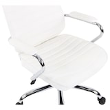 thumbnail of Fauteuil de bureau  Rako en véritable cuir ajustable et pivotant Blanc