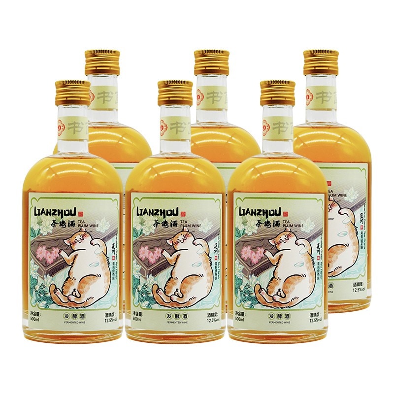 Vin de prunes - Aromatisé au Thé vert et jasmin 12.5° 500ml×6btls