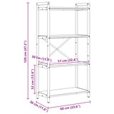thumbnail of vidaXL Boekenkast Oud hout 60 x 30 x 118 cm Hout en Staal