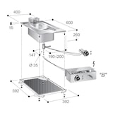 thumbnail of Elektrische friteuse 10 liter diepte 600 mm - Combisteel