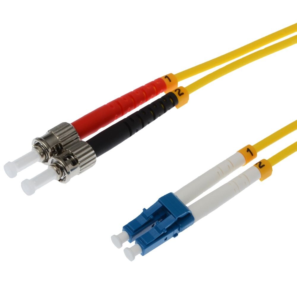Helos LWL Patchkabel LC/ST Duplex 9/125µm OS2 gelb 5,0m