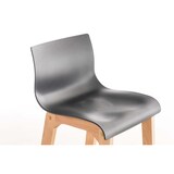 thumbnail of Décoshop26 - Tabouret de bar design scandinave x1 structure de 4 pieds en bois assise en plastique gris 10_0004944