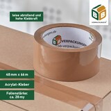 thumbnail of 12 x Klebeband (4,8 cm x 66 m) braun Packband Paketband Kleberolle leise abrollend klebstark BB-Verpackungen PP28
