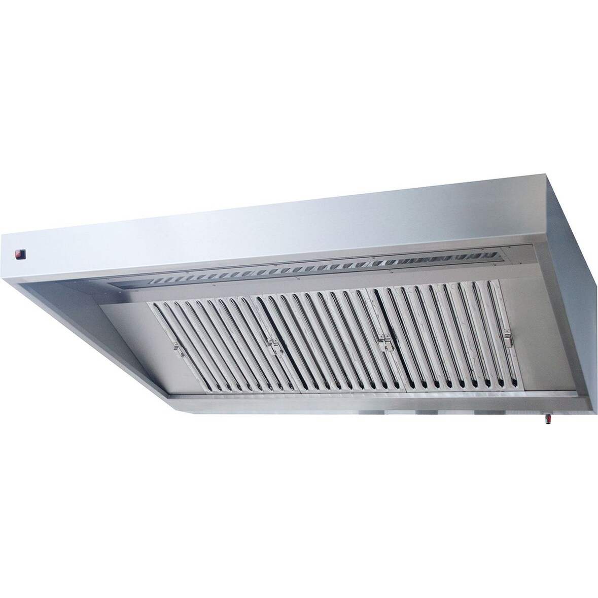 KBS Wandhaube Trapezform 2600x900x450 mm Flammschutzfilter Typ F1 Edelstahl