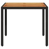 thumbnail of vidaXL Gartentisch mit Holzplatte Schwarz 90x90x75 cm Poly Rattan