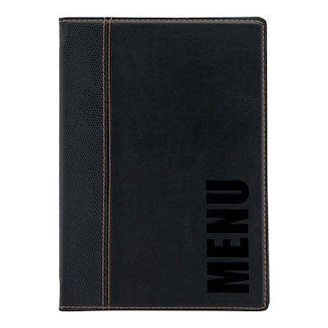 Securit® Portamenù in stile pelle trendy - con 1 inserto doppio per 4xA5 - A5