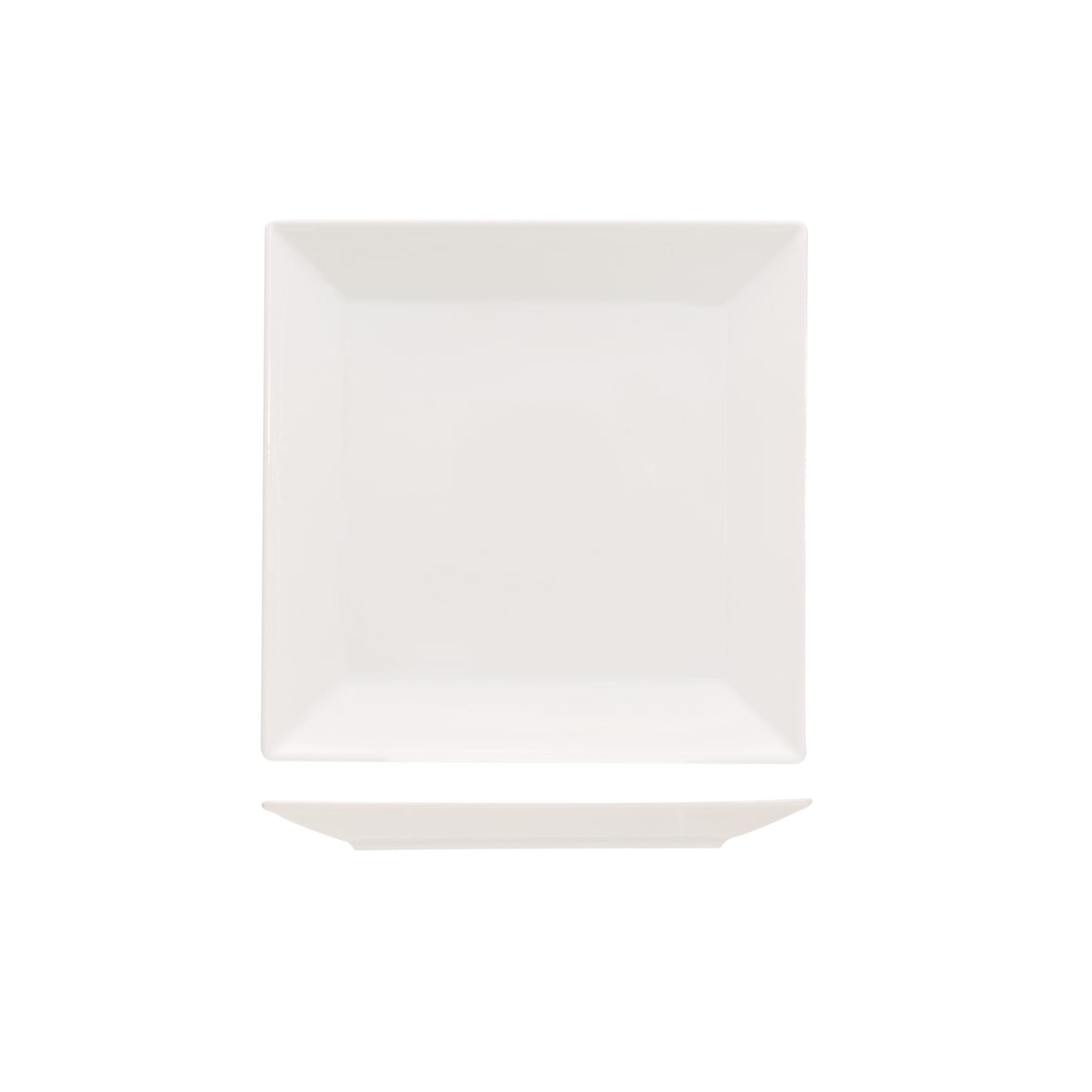 METRO Professional Prato raso Modern, porcelana, 30 x 30 cm, quadrado, branco, 4 unidades