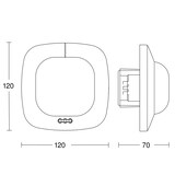 thumbnail of Präsenzmelder IR Quattro HD 24m COM1 - Unterputz weiß, Passiv Infrarot, 2,8 m optimale Montagehöhe, 360 ° Erfassungswinkel, IP20