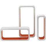 thumbnail of King Home Mensola rettangolare set 3 pz in MDF bianco/arancio