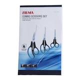 thumbnail of SIGMA Büroscheren-Set, 24.8 cm/20 cm/13.9 cm, Edelstahl/Polypropylen, blau/schwarz, 3-teilig