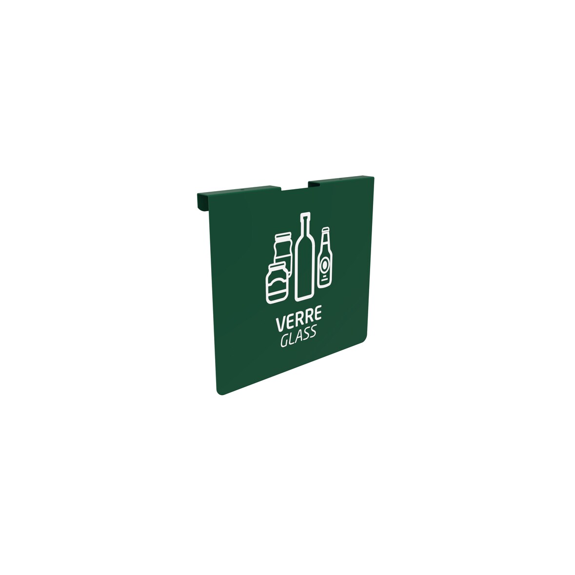 ROSSIGNOL Plaque signalétique de tri COLLEC verre vert