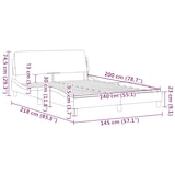 thumbnail of vidaXL Bettgestell "Dover" Cappuccino-Braun 140x200 cm Kunstleder